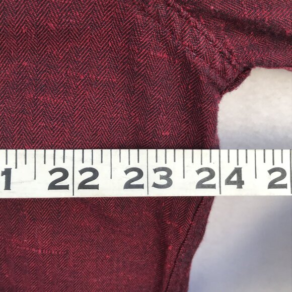 CPO PROVISIONS Mens XL/TG Button Down Long Sleeve Red Cotton Shirt - Picture 4 of 9